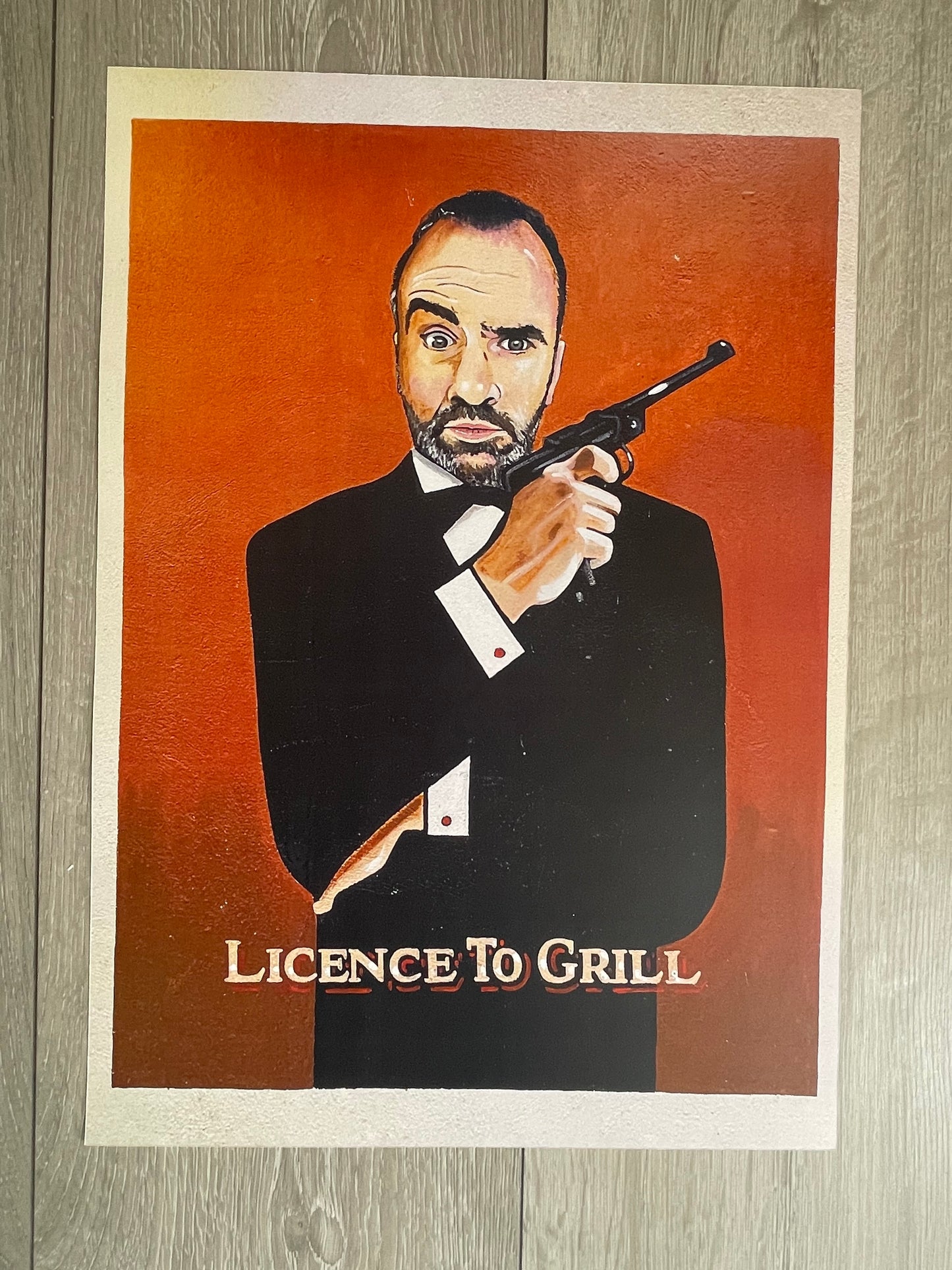 Licence to Grill Print on 200g Paper (signed with message)